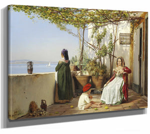 Loggia Fra Procida Med Figurer By Martinus Rorbye