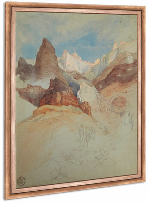 Looking Up The Trail At Bright Angel Grand Canyon Arizona By Frederic Edwin Church