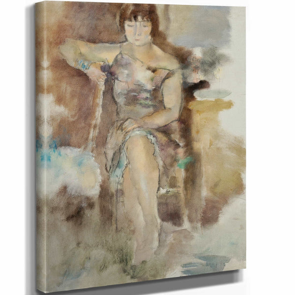 Jules Pascin 11" x 14" / Stretched Canvas Wrap Lucy A Fontenay Aux Roses By Jules Pascin