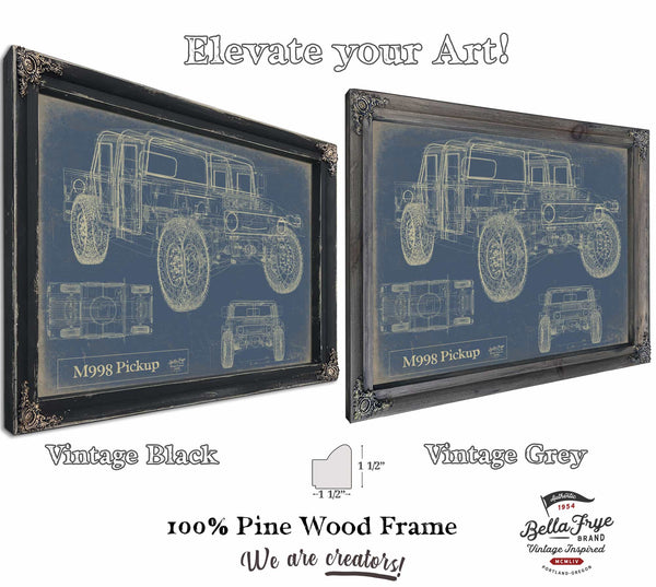 m998 Pickup Wall Art from Bella Frye.