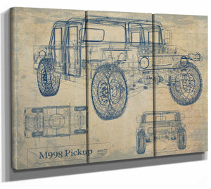 m998 Pickup Wall Art from Bella Frye.