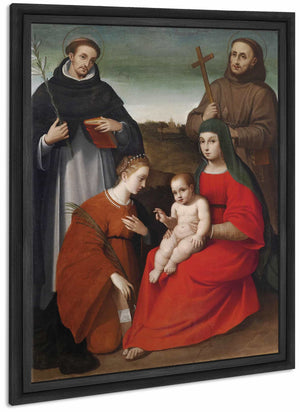 Madonna And Child With Saints By Biagio Pupini