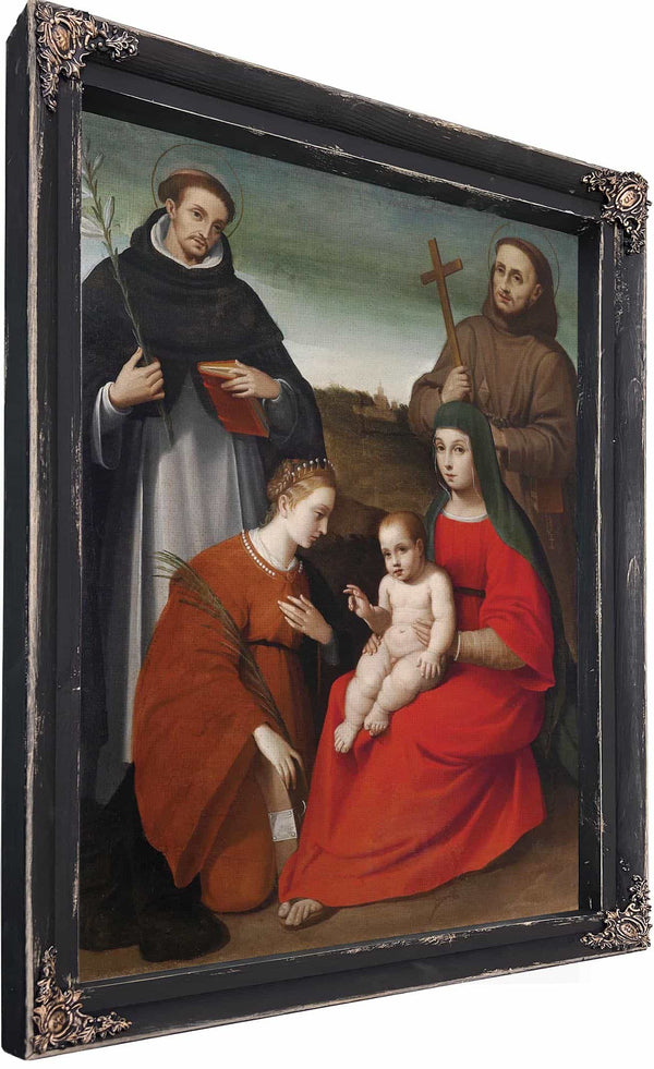 Madonna And Child With Saints By Biagio Pupini