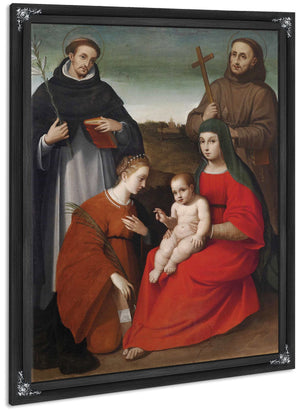 Madonna And Child With Saints By Biagio Pupini