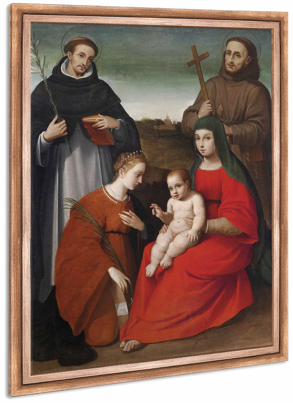 Madonna And Child With Saints By Biagio Pupini