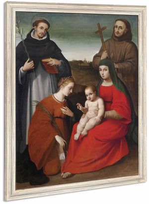 Madonna And Child With Saints By Biagio Pupini