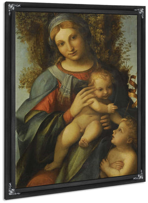 Madonna And Child With The Infant Saint John The Baptist By Correggio