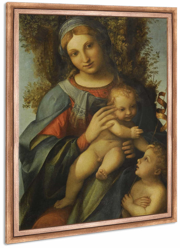 Madonna And Child With The Infant Saint John The Baptist By Correggio