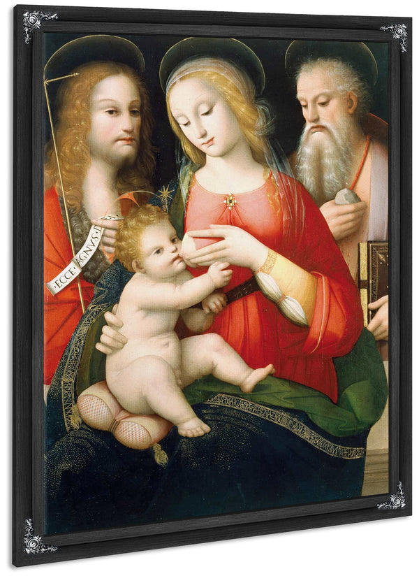 Madonna With Child And Saints John The Baptist And Girolamo By Andrea Del Brescianino