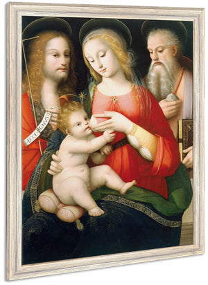 Madonna With Child And Saints John The Baptist And Girolamo By Andrea Del Brescianino