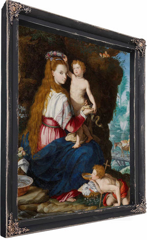 Madonna With The Infant Saint John The Baptist By Alessandro Allori