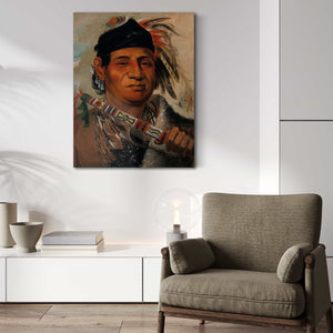 George Catlin Mah Kee Mee Teuv Grizzly Bear Chief Of The Tribe By George Catlin