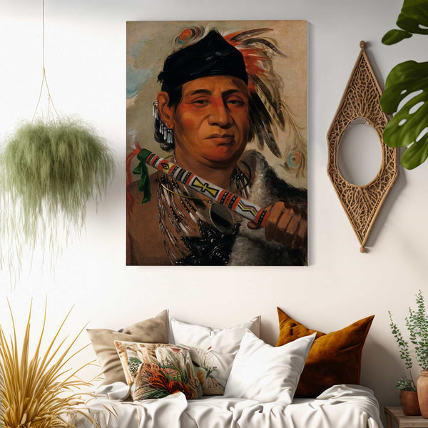 George Catlin Mah Kee Mee Teuv Grizzly Bear Chief Of The Tribe By George Catlin