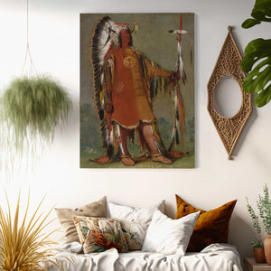 George Catlin Mah To Toh Pa Four Bears Second Chief In Full Dress By George Catlin