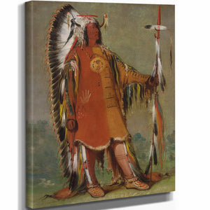 Mah To Toh Pa Four Bears Second Chief In Full Dress By George Catlin