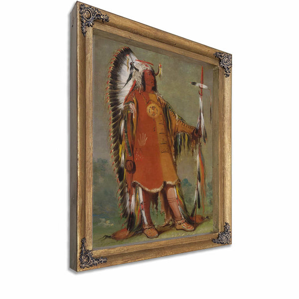 Mah To Toh Pa Four Bears Second Chief In Full Dress By George Catlin