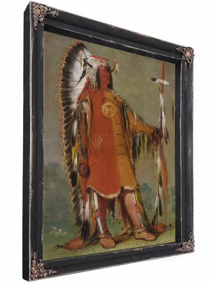 Mah To Toh Pa Four Bears Second Chief In Full Dress By George Catlin