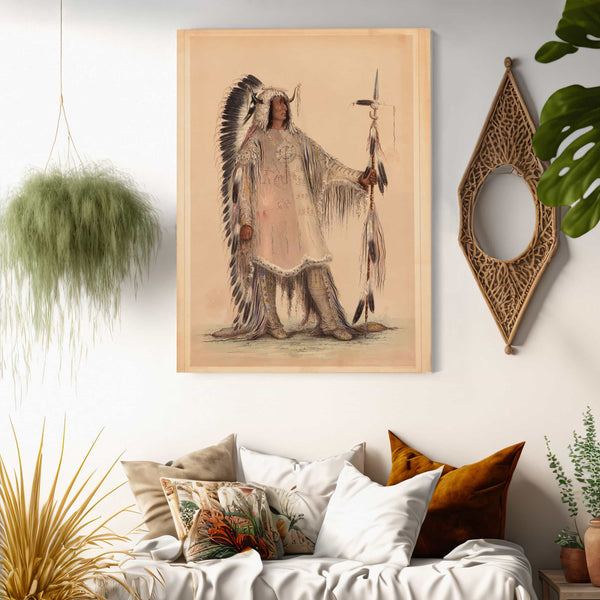 George Catlin Mah To Toh Pa The Mandan Chief By George Catlin