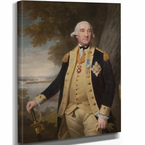 Ralph Earl 11" x 14" / Stretched Canvas Wrap Major General Friedrich Wilhelm Augustus Baron Von Steuben By Ralph Earl