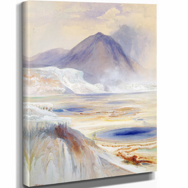 Thomas Moran Mammoth Hot Springs Yellowstone By Thomas Moran