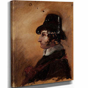 Thomas Cole 11" x 14" / Stretched Canvas Wrap Man In A High Hat By Thomas Cole