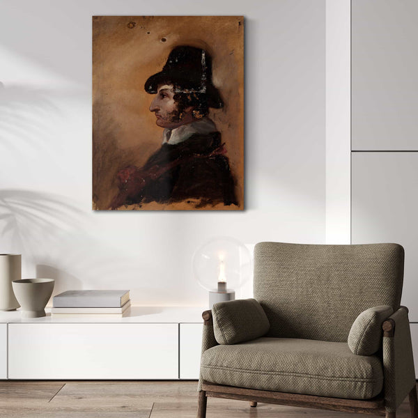 Man In A High Hat By Thomas Cole