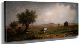 Martin Johnson Heade Mare And Colt In A Marsh By Martin Johnson Heade