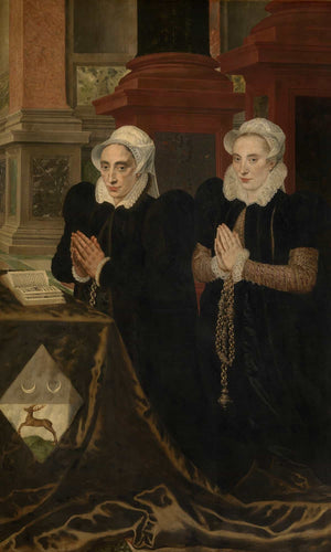 Adriaen Thomasz Key Maria De Deckere Second Wife Of Gillis De Smidt And Beatrix One Of Their Daughters By Adriaen Thomasz Key