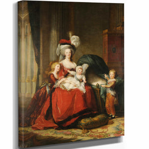 Elisabet 11" x 14" / Stretched Canvas Wrap Marie Antoinette De Lorraine Habsbourg Queen Of France And Her Children By Elisabet