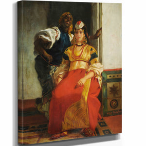 Alfred Dehodencq 11" x 14" / Stretched Canvas Wrap Mariee Juive Au Maroc By Alfred Dehodencq