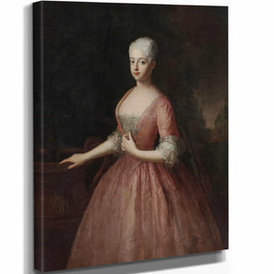 Antoine Pesne 11" x 14" / Stretched Canvas Wrap Markgrafin Friederike Louise By Antoine Pesne