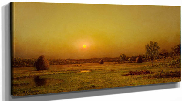 Martin Johnson Heade Marsh Sunset Newburyport Massachusetts By Martin Johnson Heade