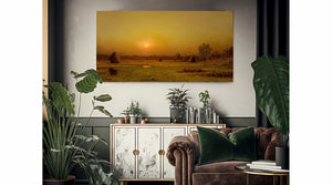 Martin Johnson Heade Marsh Sunset Newburyport Massachusetts By Martin Johnson Heade