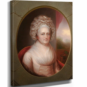 Rembrandt Peale 11" x 14" / Stretched Canvas Wrap Martha Washington By Rembrandt Peale