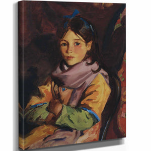 Robert Henri 11" x 14" / Stretched Canvas Wrap Mary Agnes By Robert Henri