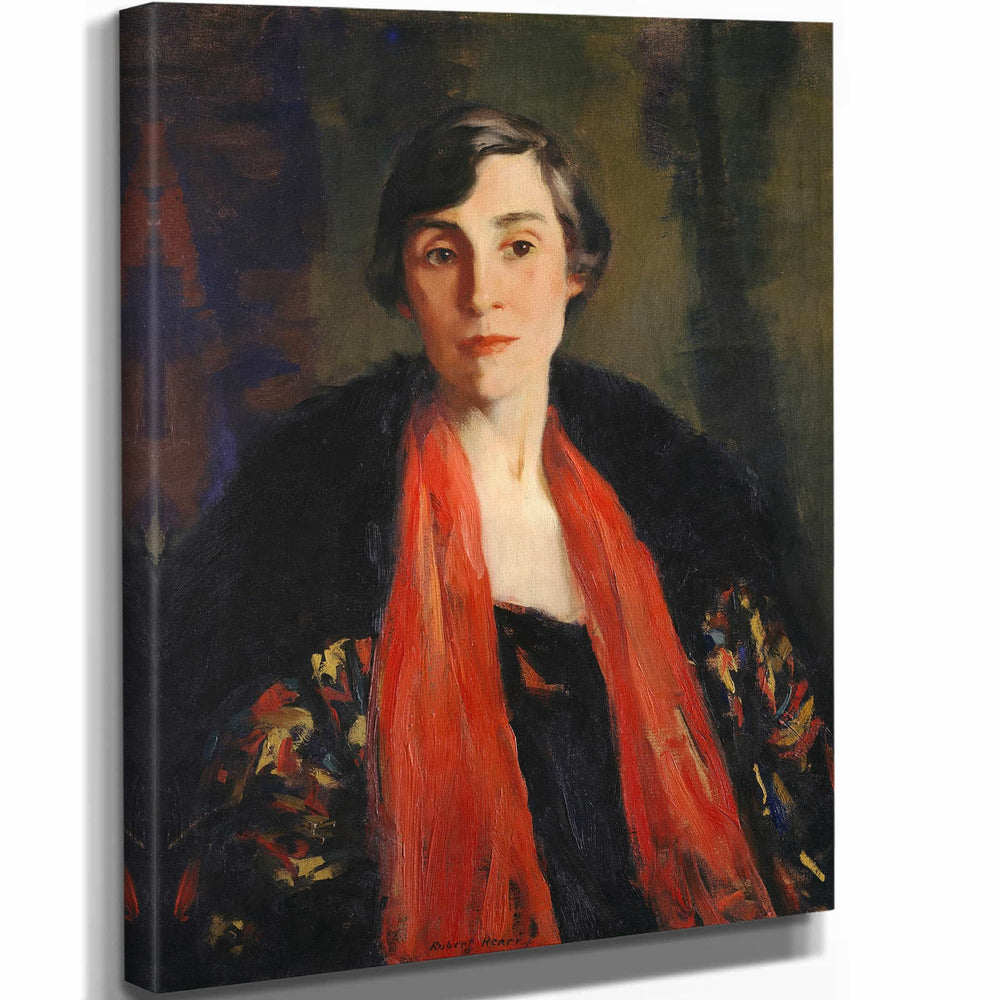 Robert Henri 11" x 14" / Stretched Canvas Wrap Mary Fanton Roberts By Robert Henri