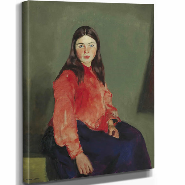 Robert Henri 11" x 14" / Stretched Canvas Wrap Mary Of Connemara By Robert Henri