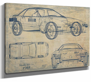 Mazda Rx 7 1985 Wall Art from Bella Frye.