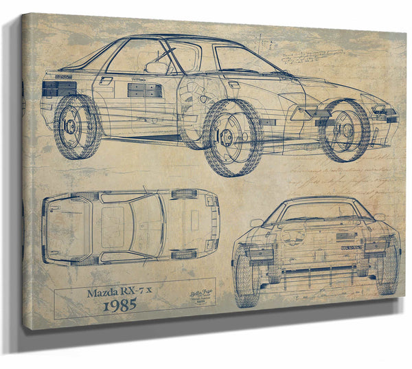 Mazda Rx 7 1985 Wall Art from Bella Frye.