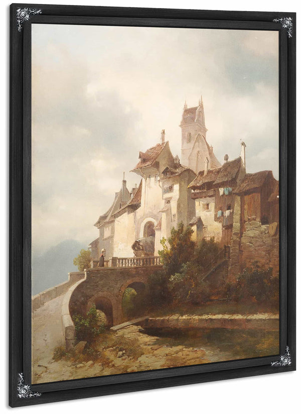 Medieval Town By Adolf Gustav Thamm