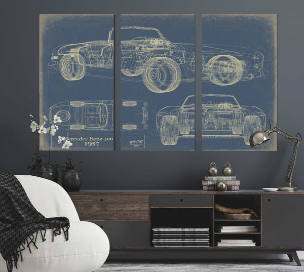 Mercedes Benz 300 Sl With Hq Interior 1957 Wall Art from Bella Frye.