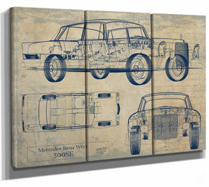 Mercedes Benz 300se w112 1961 1965 Wall Art from Bella Frye.