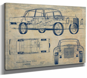 Mercedes Benz 300se w112 1961 1965 Wall Art from Bella Frye.