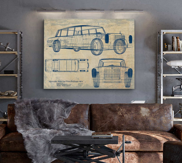 Mercedes Benz 600 w100 Pullman 1964 Wall Art from Bella Frye.