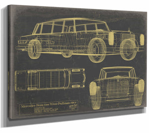 Mercedes Benz 600 w100 Pullman 1964 Wall Art from Bella Frye.