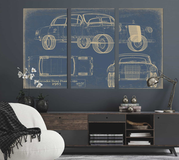 Mercedes Benz Ponton 180 w120 1953 Wall Art from Bella Frye.