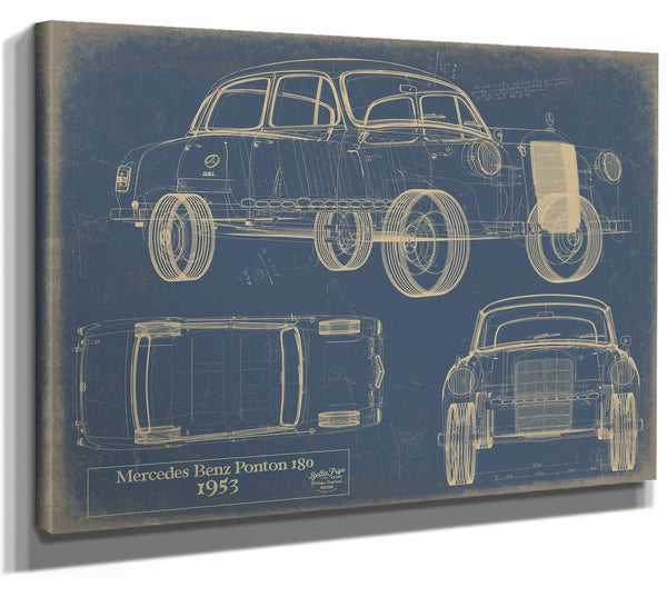 Mercedes Benz Ponton 180 w120 1953 Wall Art from Bella Frye.