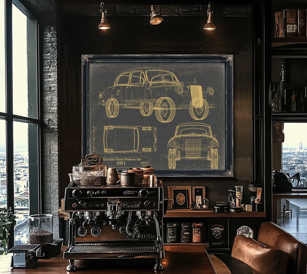 Mercedes Benz Ponton 180 w120 1953 Wall Art from Bella Frye.