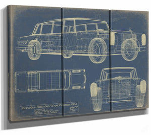 Mercedes Benz 600W100 Pullman1964 Wall Art from Bella Frye.