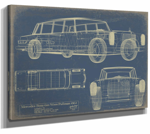 Mercedes Benz 600W100 Pullman1964 Wall Art from Bella Frye.